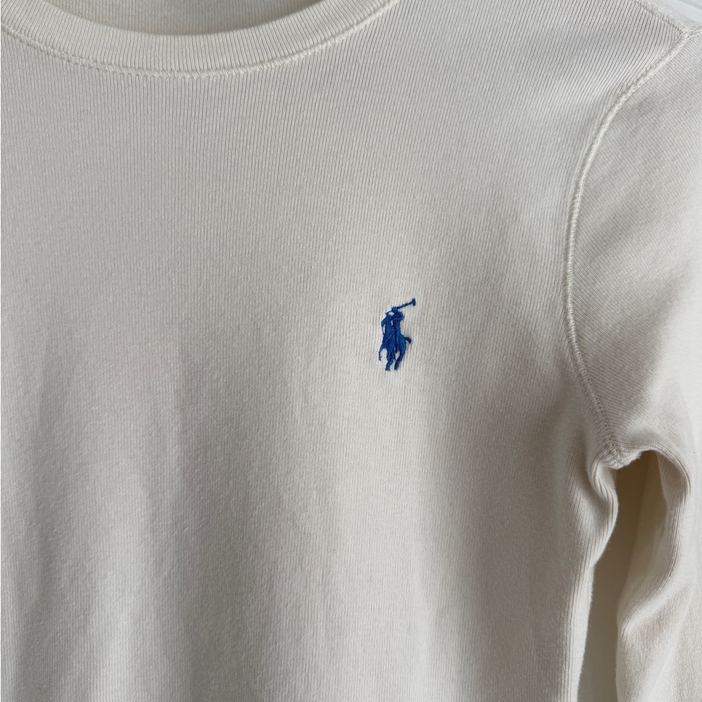 Vintage Ralph Lauren Women’s Off-White Crewneck Tee Shirt - Picture 3 of 7